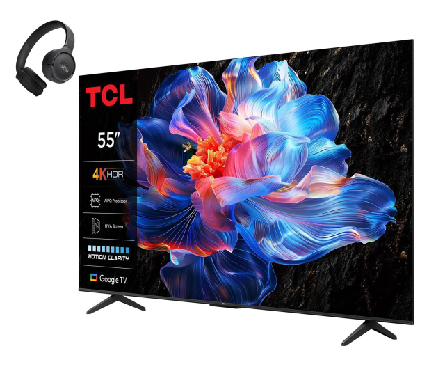 TCL 55V6C 55" LED 4K Google TV  + Tune 520BT Czarny - 1530364 - zdjęcie